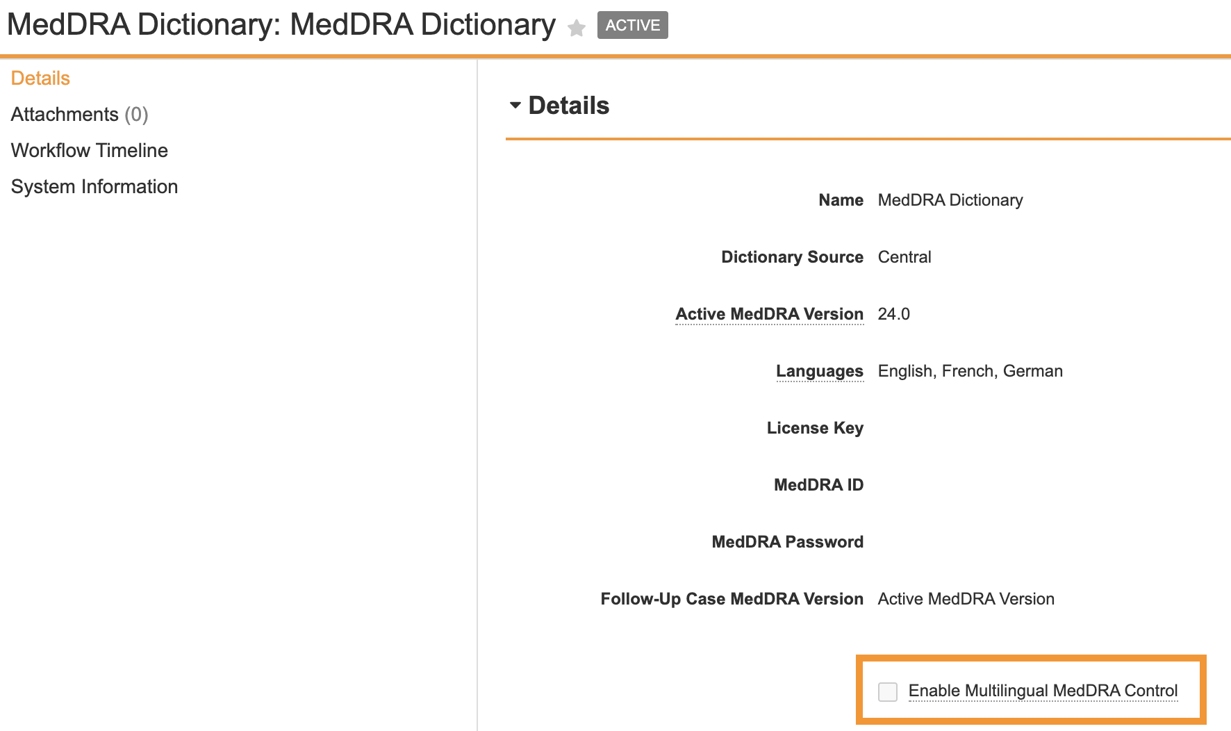 Enable Multilingual MedDRA